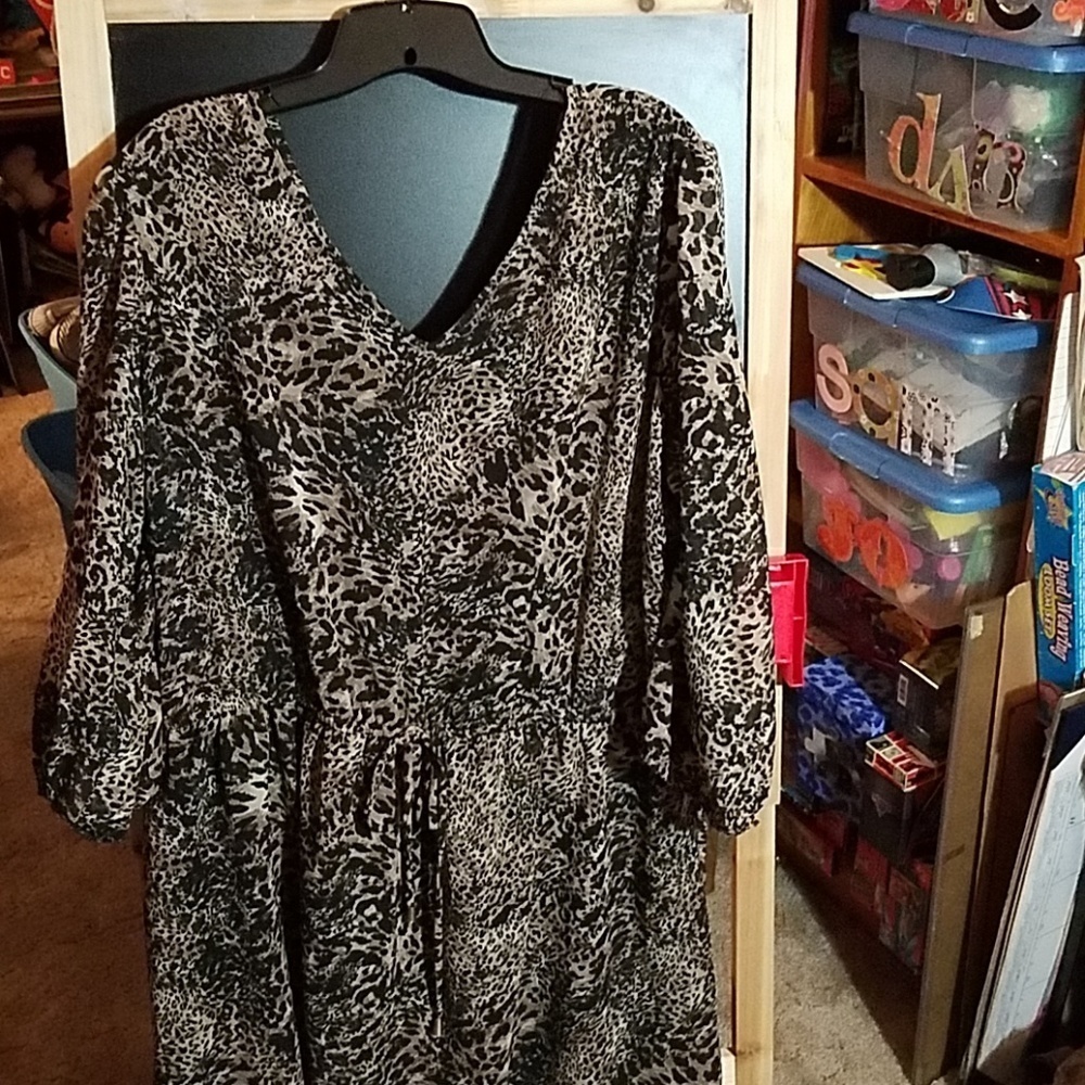 Speed Control 2xl Animal Print Gathered Waist